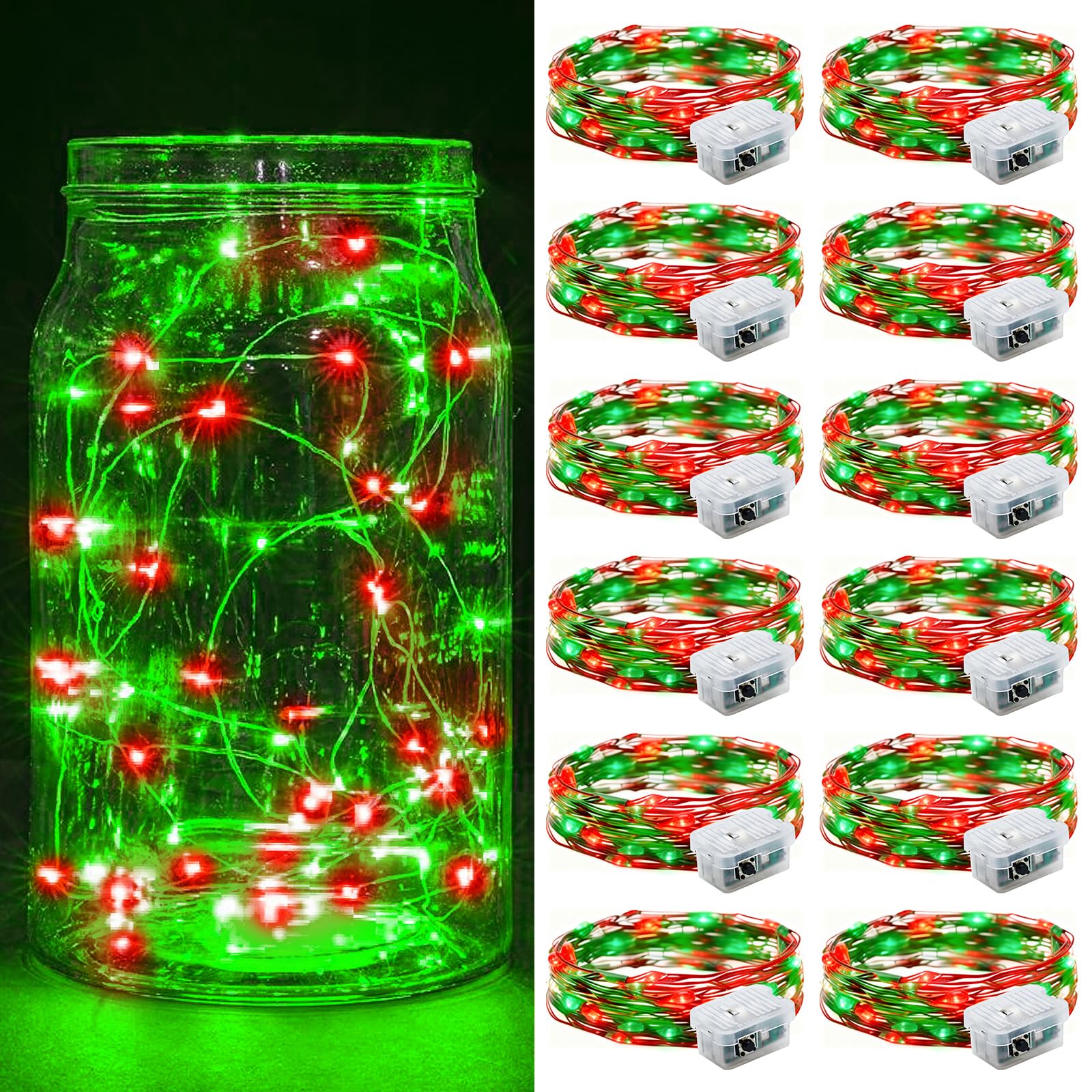 Aurora Glow Fairy Lights 7ft Battery Operated Cool to Touch Kids Room Night Light for Nursery and Playroom