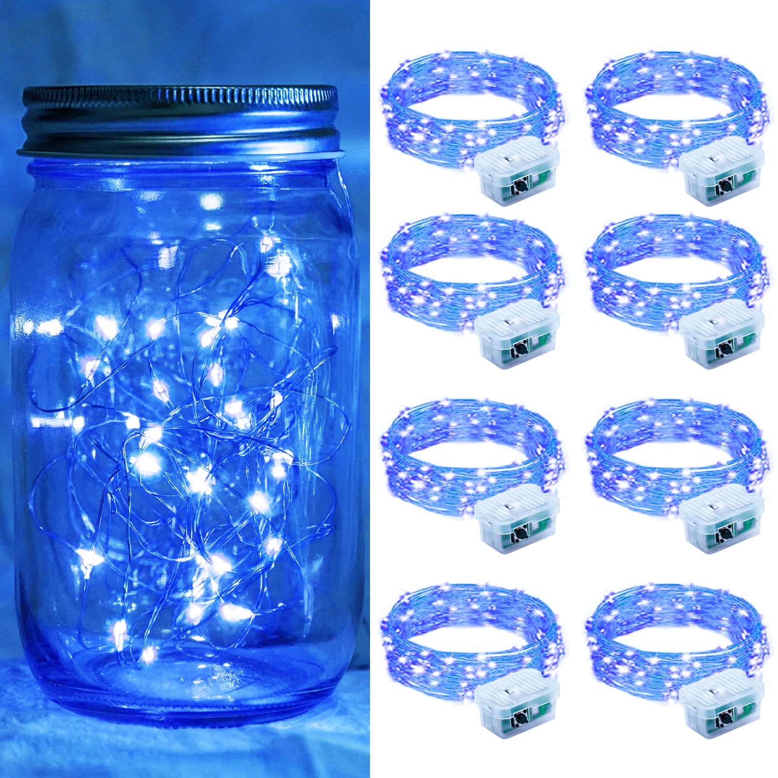 Aurora Glow Fairy Lights 7ft Battery Operated Cool to Touch Kids Room Night Light for Nursery and Playroom