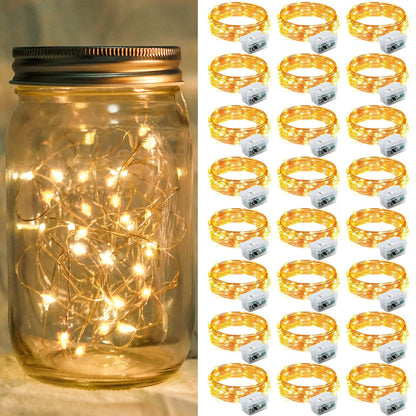 Aurora Glow Fairy Lights 7ft Battery Operated Cool to Touch Kids Room Night Light for Nursery and Playroom
