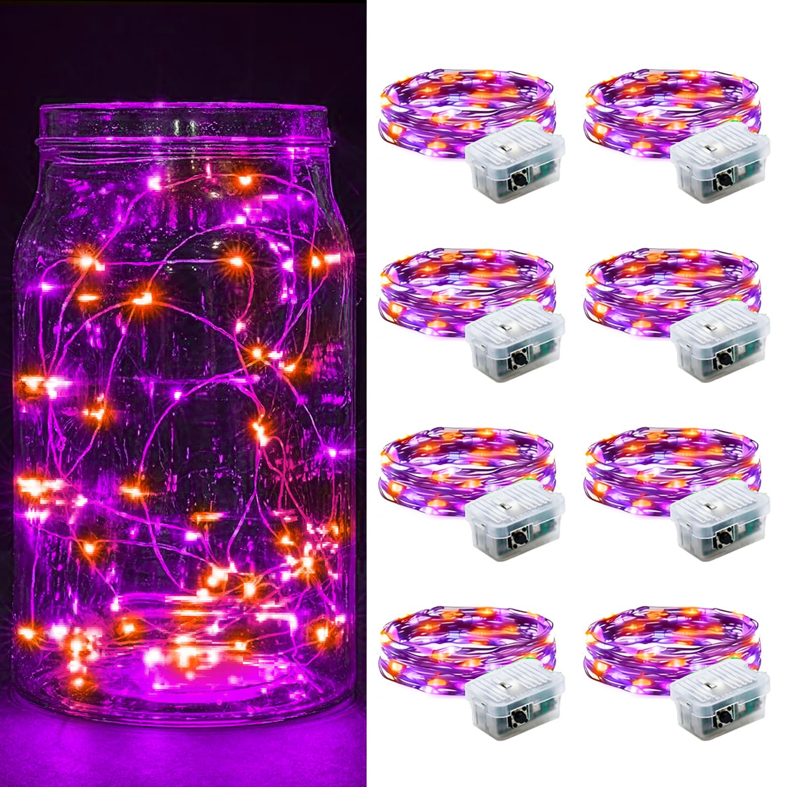 Aurora Glow Fairy Lights 7ft Battery Operated Cool to Touch Kids Room Night Light for Nursery and Playroom