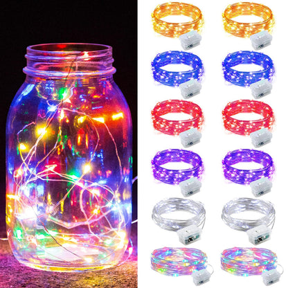 Aurora Glow Fairy Lights 7ft Battery Operated Cool to Touch Kids Room Night Light for Nursery and Playroom