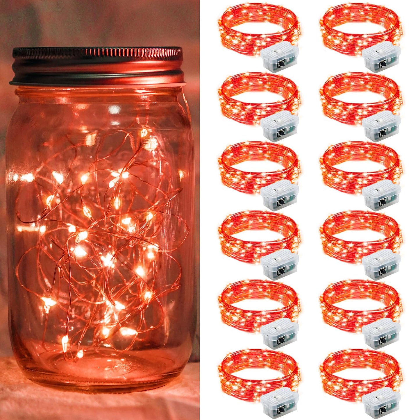 Aurora Glow Fairy Lights 7ft Battery Operated Cool to Touch Kids Room Night Light for Nursery and Playroom