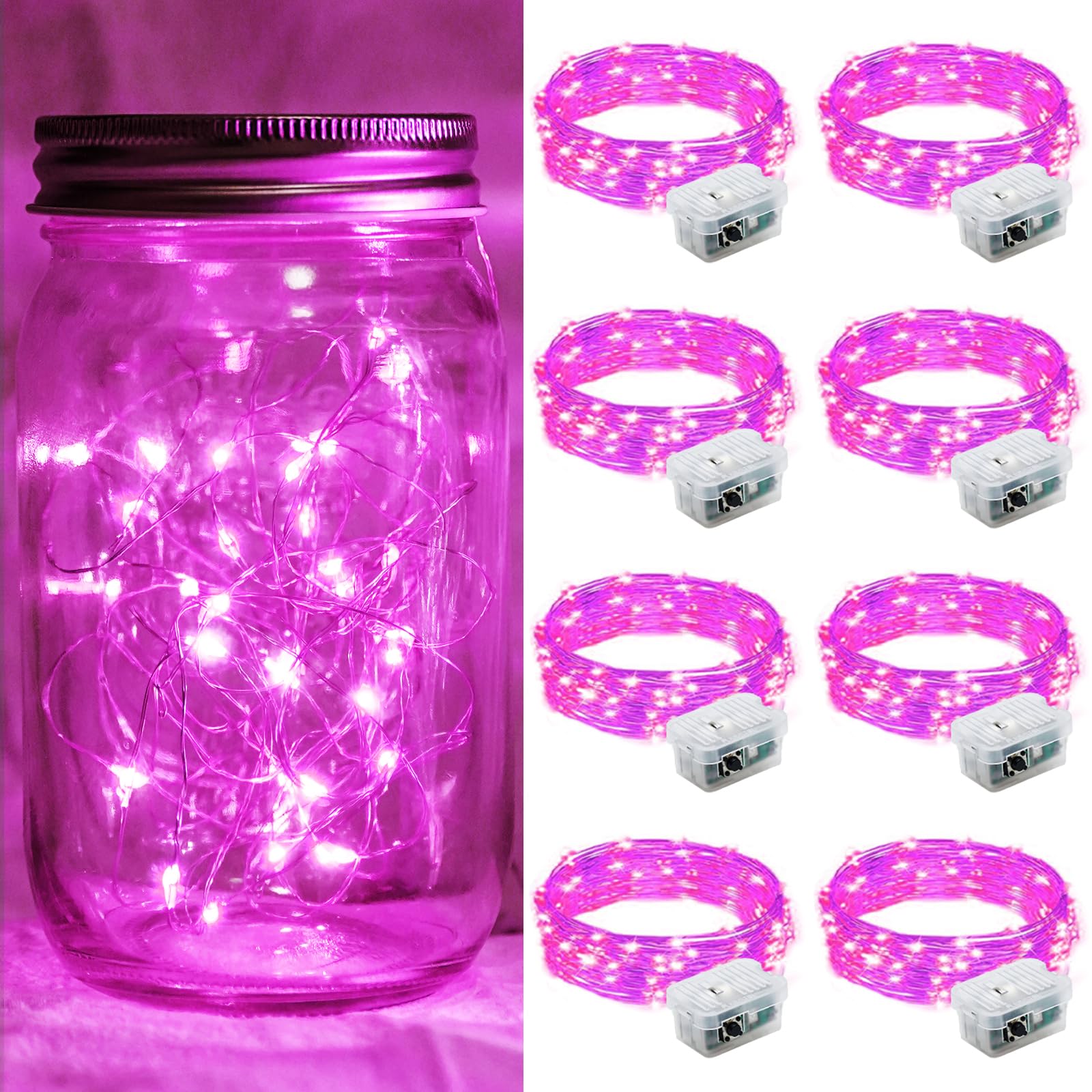 Aurora Glow Fairy Lights 7ft Battery Operated Cool to Touch Kids Room Night Light for Nursery and Playroom