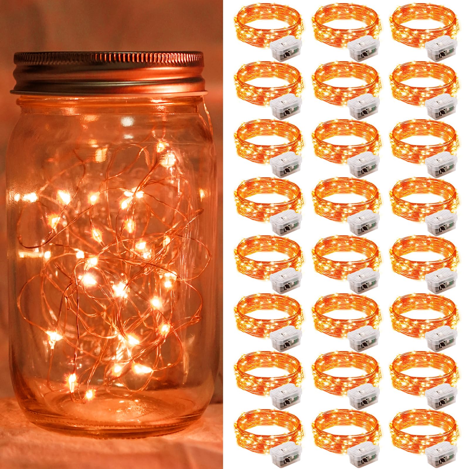 Aurora Glow Fairy Lights 7ft Battery Operated Cool to Touch Kids Room Night Light for Nursery and Playroom