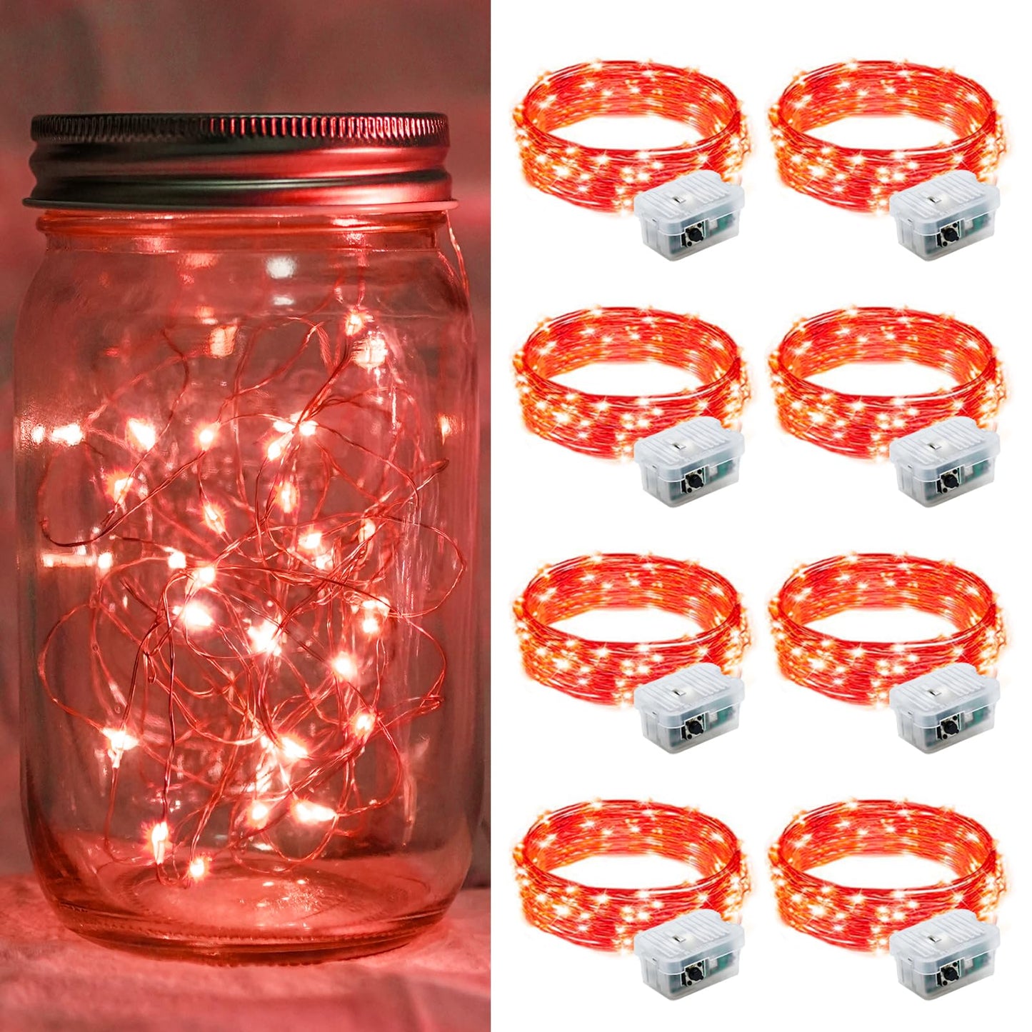 Aurora Glow Fairy Lights 7ft Battery Operated Cool to Touch Kids Room Night Light for Nursery and Playroom
