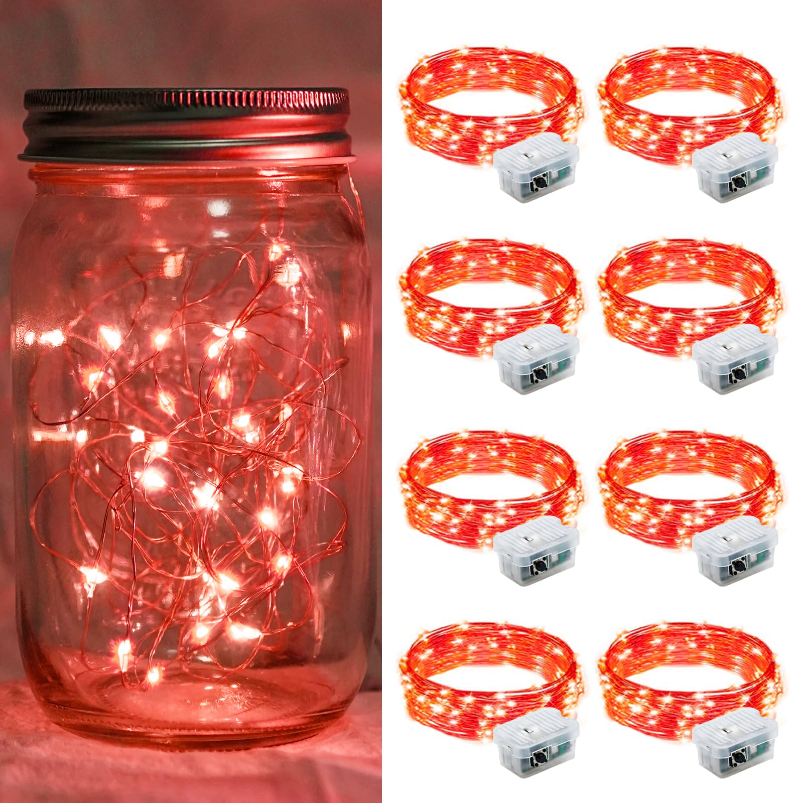 Aurora Glow Fairy Lights 7ft Battery Operated Cool to Touch Kids Room Night Light for Nursery and Playroom