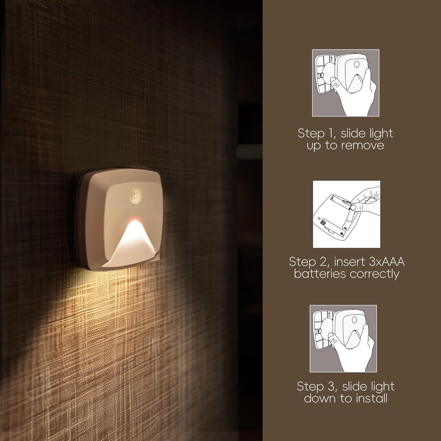 Aurora Glow Motion Sensor Light Set – Thoughtful Housewarming Gift for New Homeowners