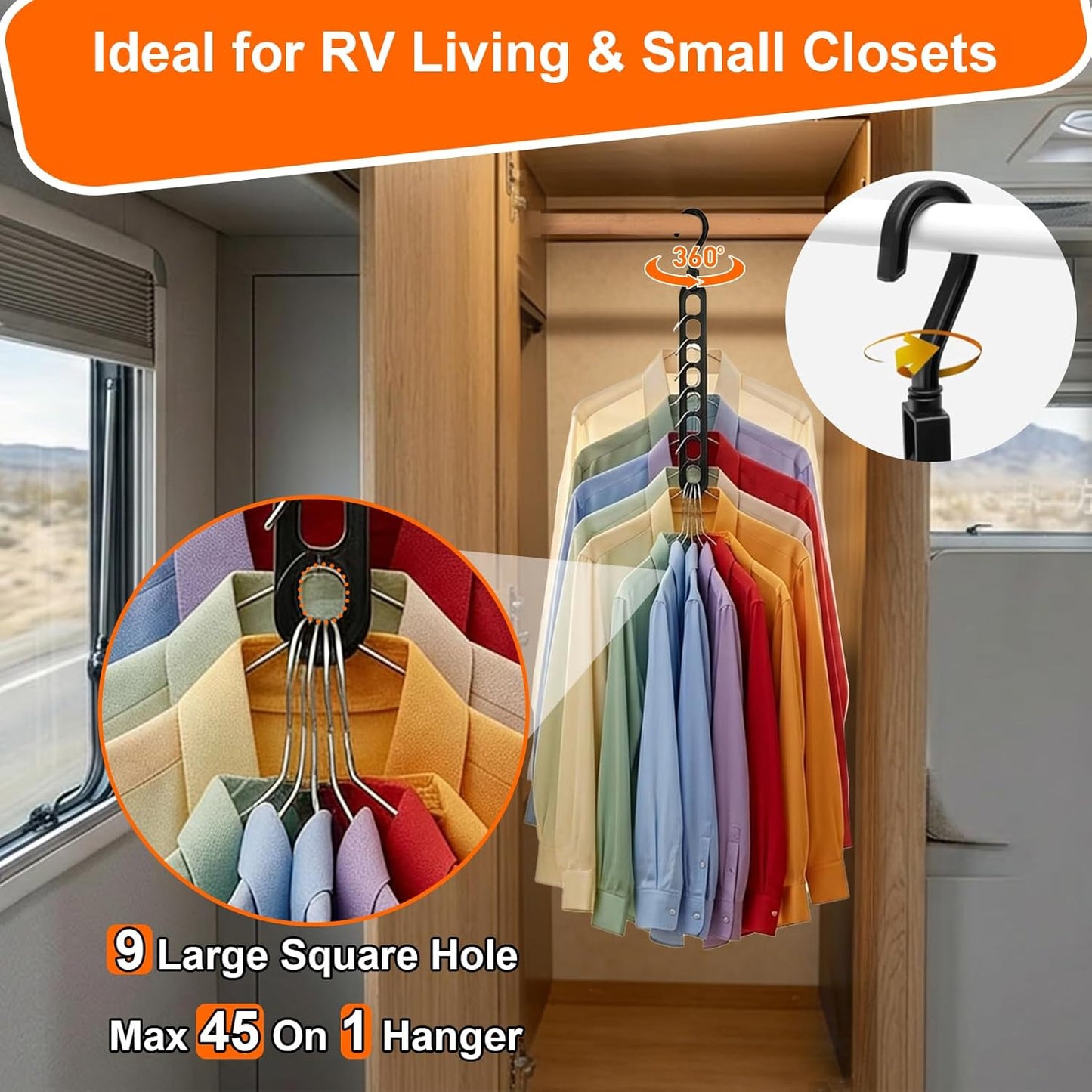 Aurora Living Child-Safe Closet Hangers – Durable Plastic Organizers for Playrooms, Nurseries, and Growing Kids