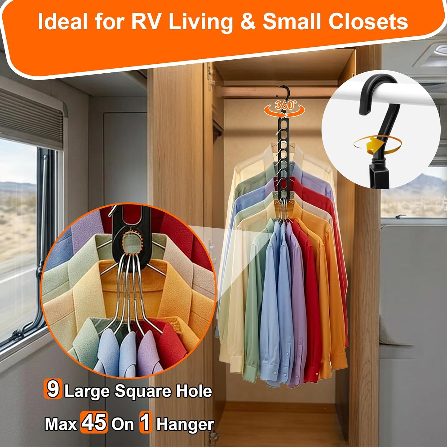 Aurora Living Child-Safe Closet Hangers – Durable Plastic Organizers for Playrooms, Nurseries, and Growing Kids