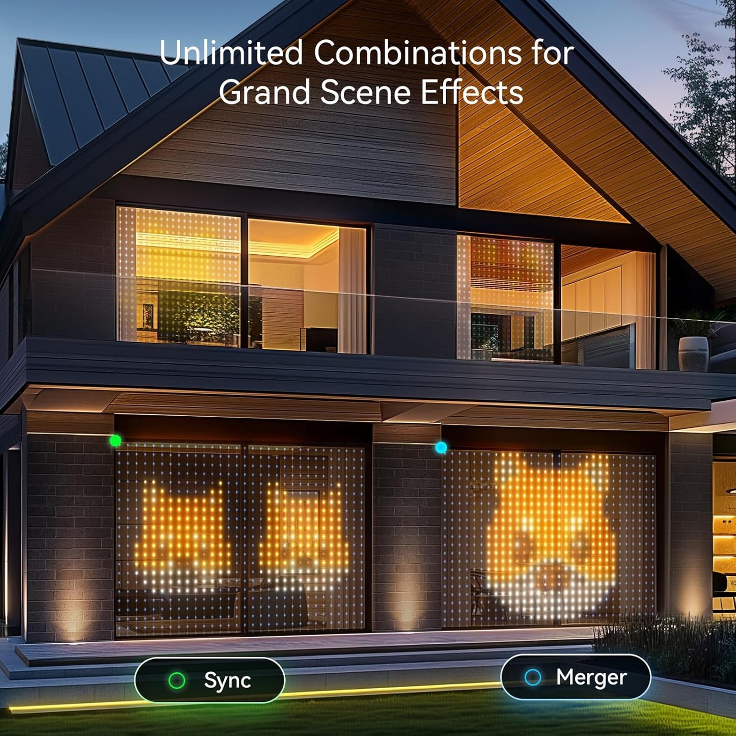 AuroraGlow Smart Curtain Lights – Home Office Focus Ambiance, Scheduled Timer and App-Controlled Lighting