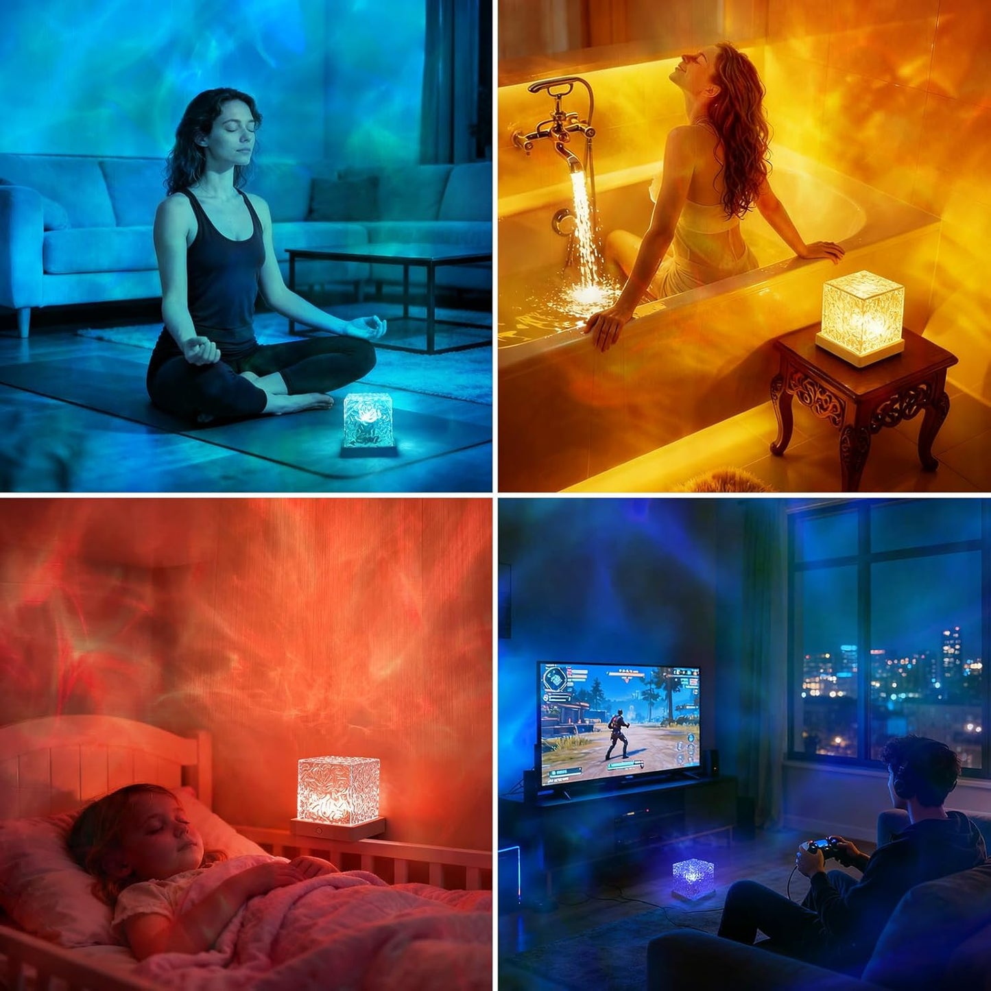 AuroraLume Galaxy Ocean Wave Projector – Thoughtful Birthday Gift for Mom and Women, 16 Colors Mood Light with Remote