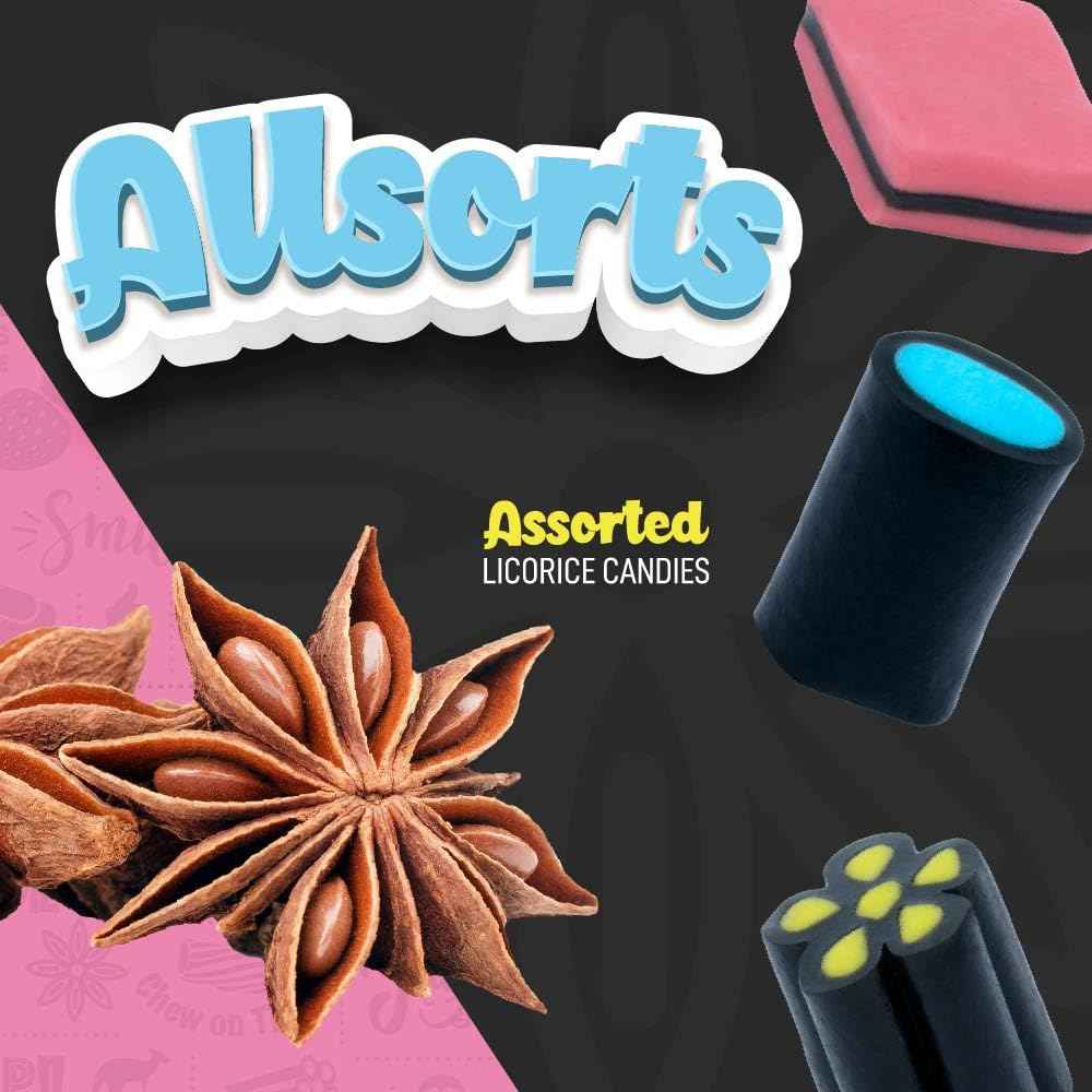 Wiley Wallaby Allsorts Licorice Candy – Resealable Travel Snack for Road Trips, Camping, and Outdoor Adventures