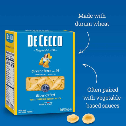De Cecco Acini Di Pepe No. 78 Pasta – Wholesome Durum Wheat Pasta for Mindful Home Cooking, 16 Oz