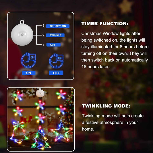 Lumalights Flameless Christmas Window Lights – Cool-to-Touch LED Decor Safe for Kids, Pets & Curtains