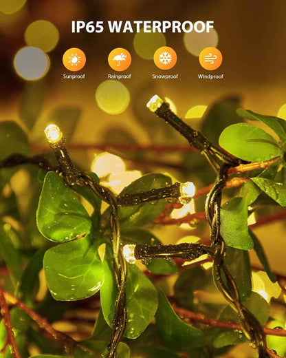 Brightown Solar String Lights – Flameless Outdoor Lighting for Kids and Pets, IP65 Solar