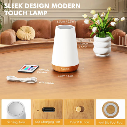 Auxmir Flameless LED Night Light – Smoke Free Candle Alternative for Homes with Kids and Pets with Cool Touch Surface