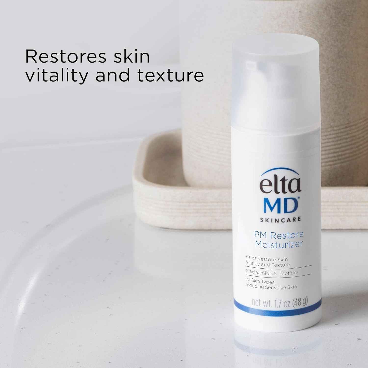 EltaMD PM Restore Face Moisturizer – Dermatologist-Safe Night Cream for Sensitive & Post-Treatment Skin