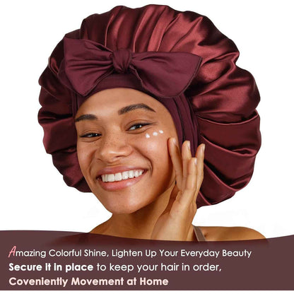 YANIBEST Adjustable Silk Bonnet for Sleeping – Mindful Bedtime Accessory for Women Embracing Self-Care and Natural Hair Wellness