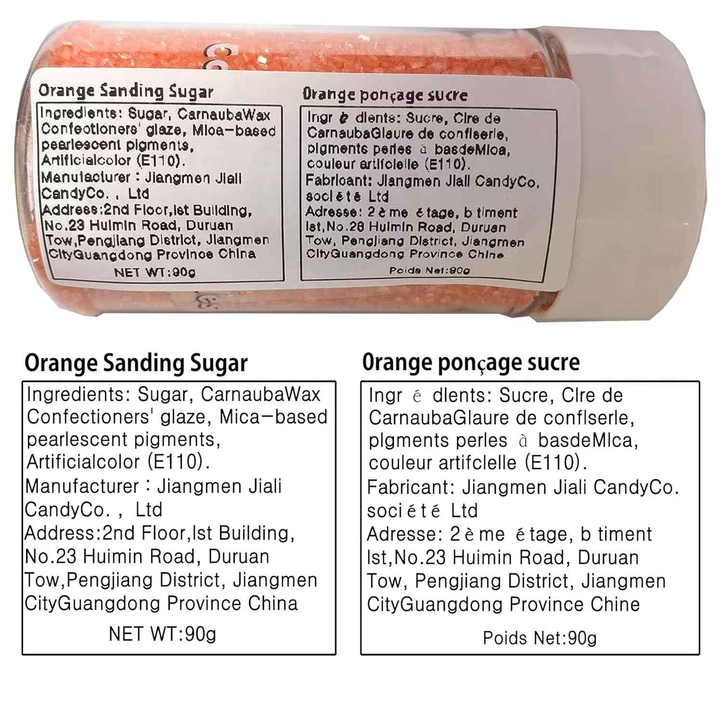 Sentovac Orange Sanding Sugar – Fun Family Baking Activity for Kids' Birthday Party Cupcakes and Sugar Cookies