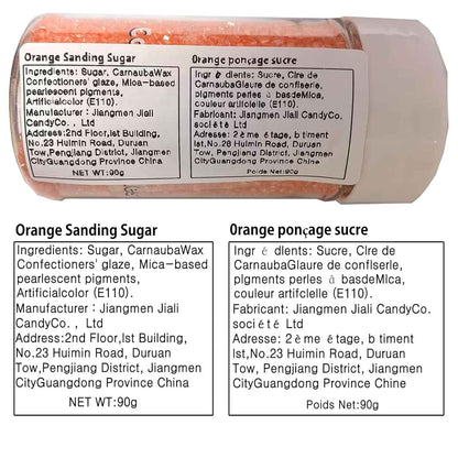 Sentovac Orange Sanding Sugar – Fun Family Baking Activity for Kids' Birthday Party Cupcakes and Sugar Cookies