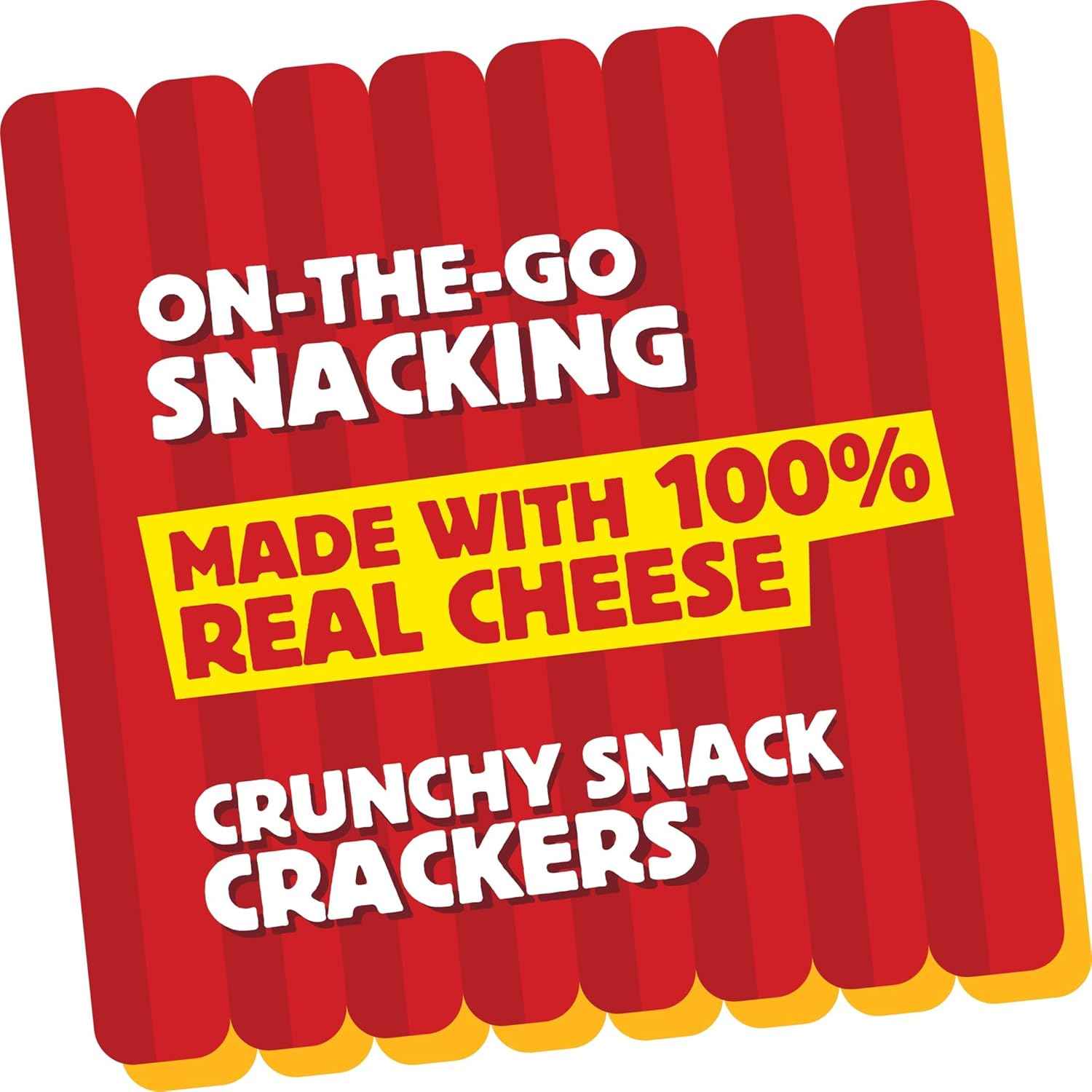 Cheez-It Grooves Crunchy Cheese Crackers – Travel-Friendly Sharp White Cheddar Snack for Rest Stops, Picnics, and Tailgates, 3.25oz 6-Pack