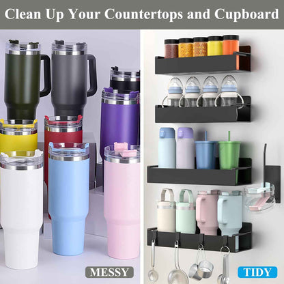 Nimble Living Magnetic Tumbler Holder – Fridge-Side Organizer for Stanley Cup Minimalist Kitchen Storage