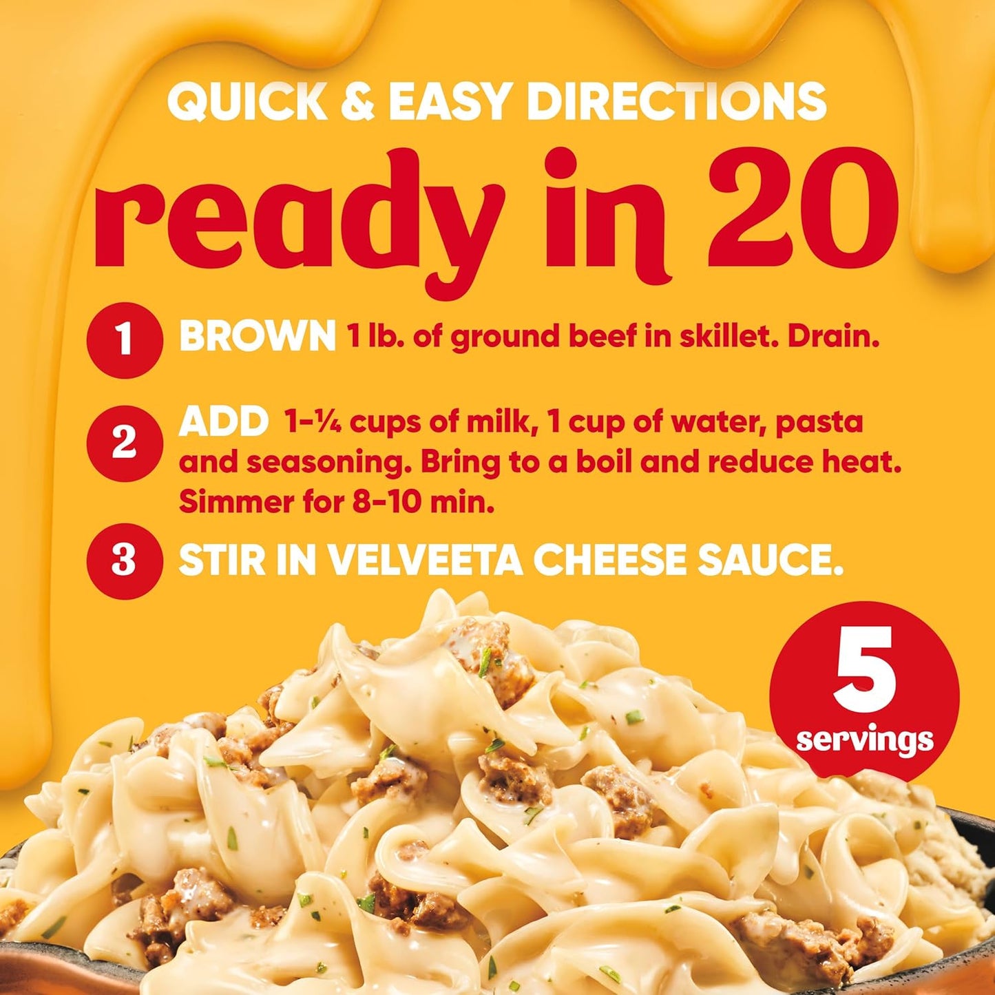 available in 4 flavor variants across the velveeta skillets product line