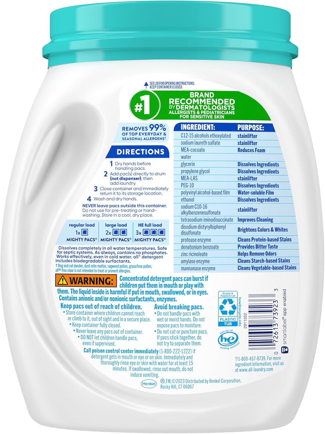 available in 56-count tub, 112-count twin pack, and 72-count configurations