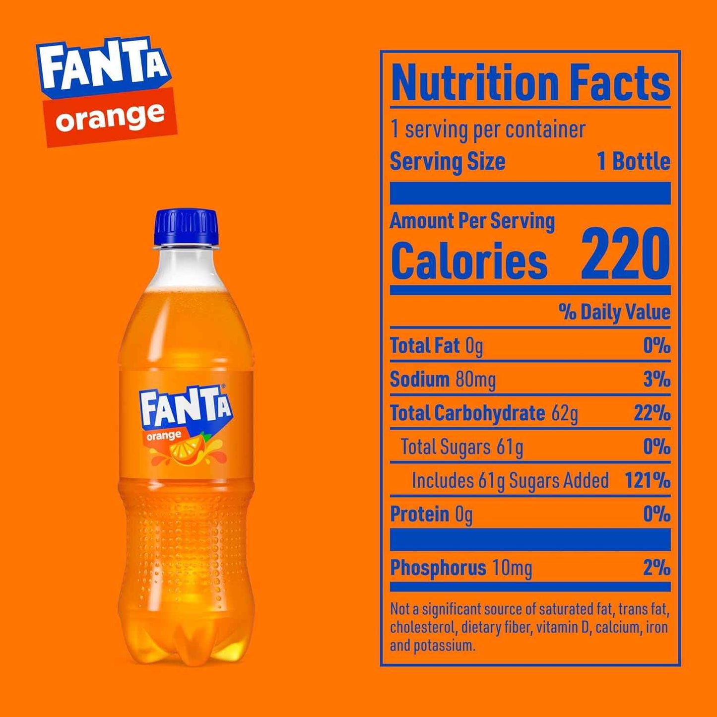 Fanta Orange Soda – Camping and Park Drink, Travel-Friendly 6 Pack of 16.9 fl oz Bottles