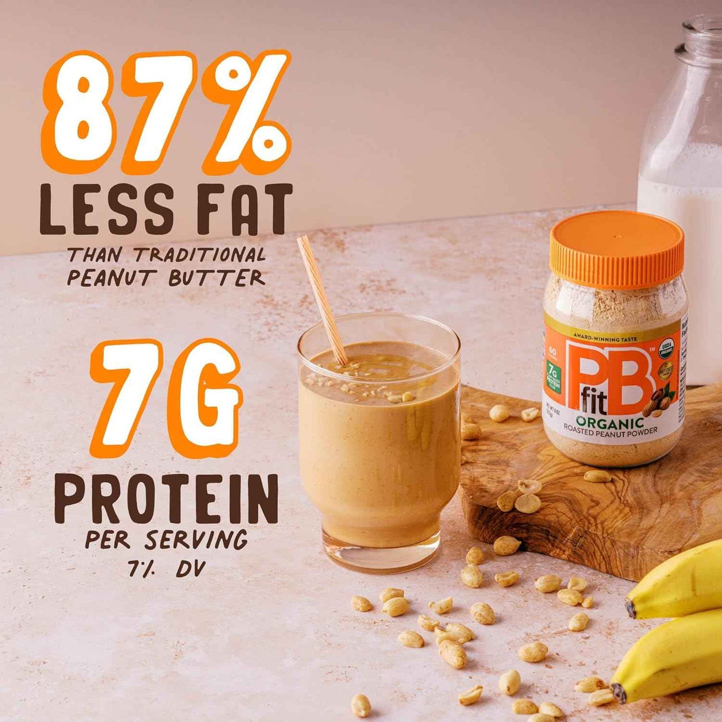 PBfit Organic Peanut Butter Powder – 3-Ingredient Clean Pantry Staple