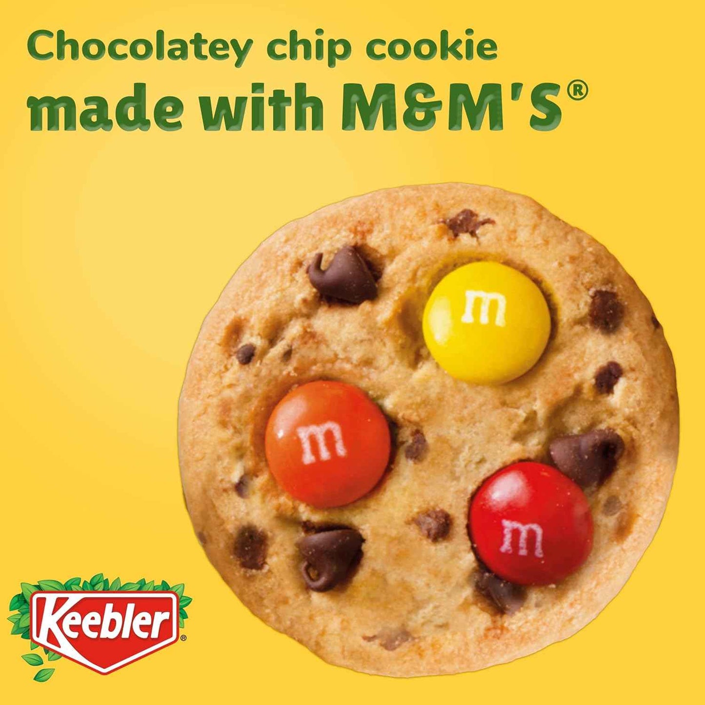 Keebler Chips Deluxe Rainbow Cookies with M&M's – Lunchbox Treat for Kids' School Snacks