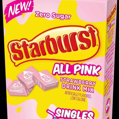 Starburst Singles To Go Zero-Calorie Cherry Powdered Water Flavorer for Mindful Meal Prep and Wellness Counters