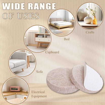 Yelanon Felt Furniture Pads for Hardwood Floors - 216 Pcs Strong-Adhesive Floor Protectors Preventing Slip and Trip Hazards at Home