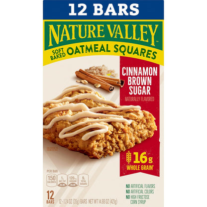 available in cinnamon brown sugar and peanut butter flavors across 6, 12, and 20-count boxes