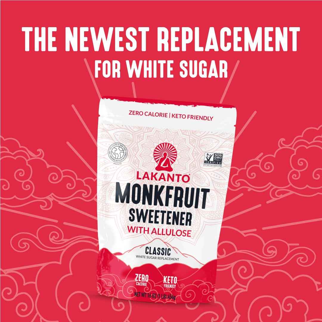 Lakanto Classic Monk Fruit Sweetener with Allulose – Zero Calorie Wellness Staple for Mindful Keto Kitchens