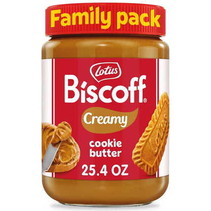 Lotus Biscoff Cookie Butter Spread – Nut-Free School Lunchbox Spread for Kids, Creamy Vegan 25.4oz