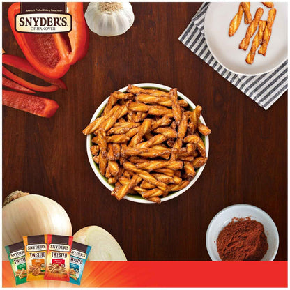Snyder's of Hanover Twisted Pretzel Sticks Outdoor Patio Snack for Backyard BBQ and Cookouts