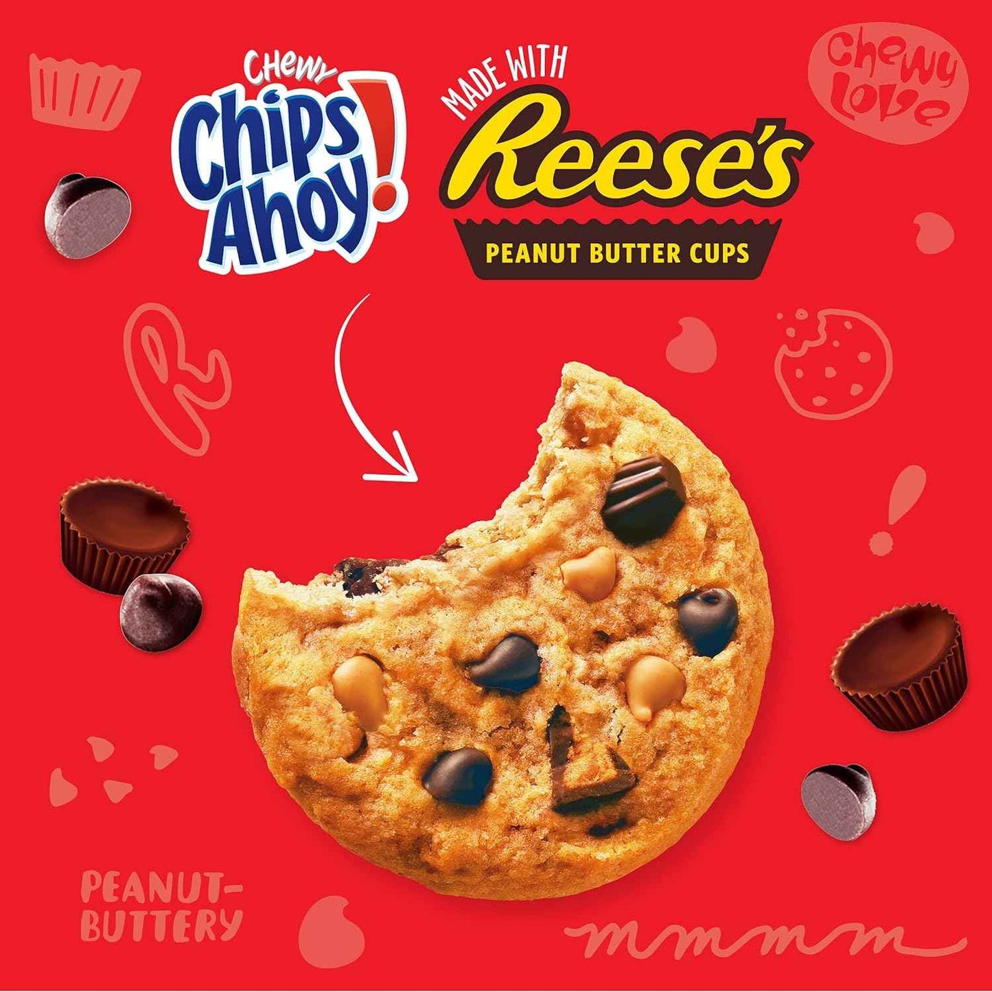 CHIPS AHOY! Chewy Chocolate Chip Cookies with Reese's Chunks, Late-Shift Energy Snack for Office Workers