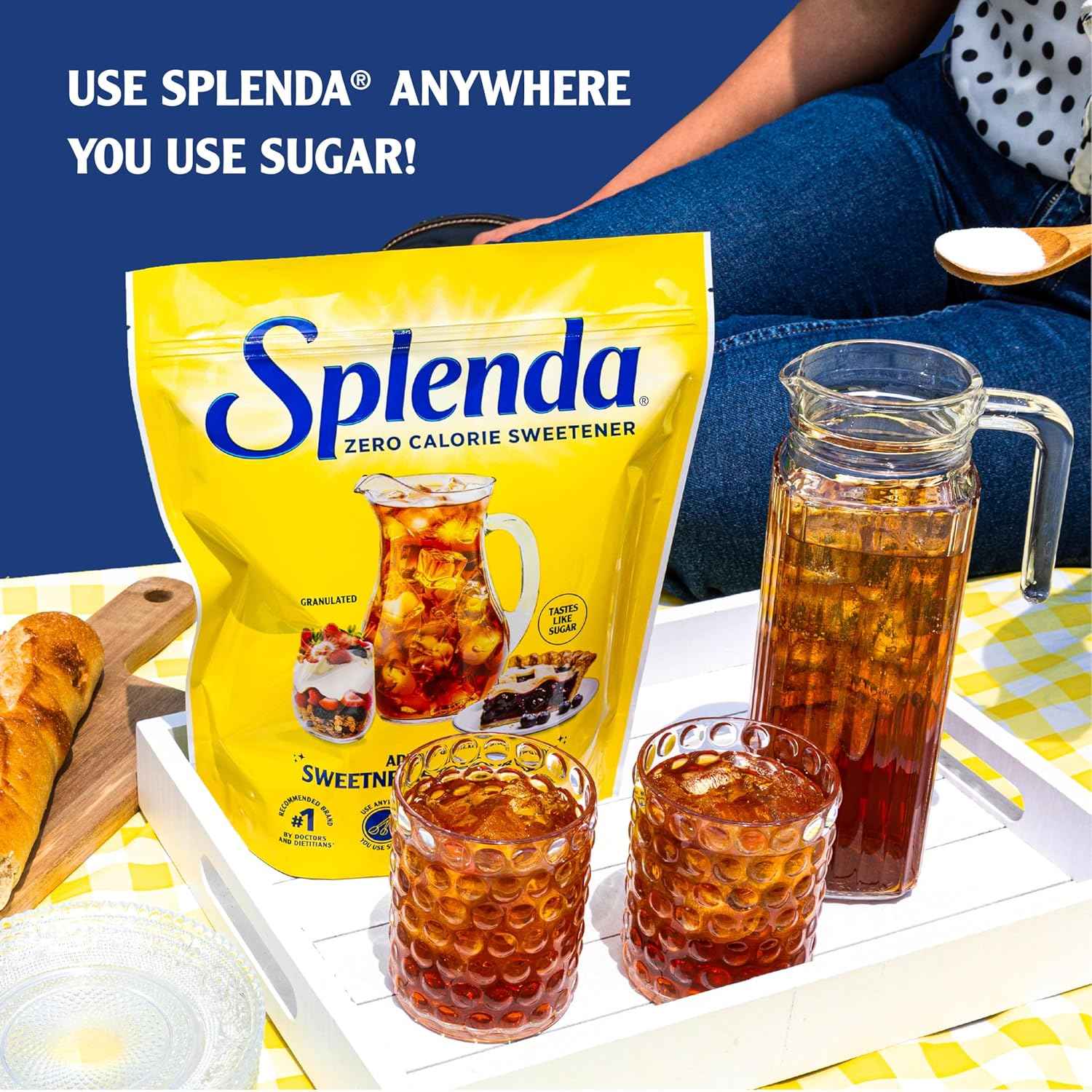 SPLENDA Granulated Sweetener – Family-Safe Sugar Swap for Kids' Cereal, Oatmeal, and Lunchboxes