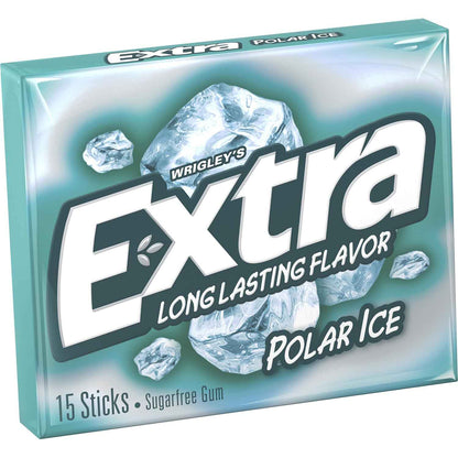 Extra Polar Ice Sugarfree Gum – Portable Chewing Gum for Outdoor Adventures, Pack of 2 (90 ct)