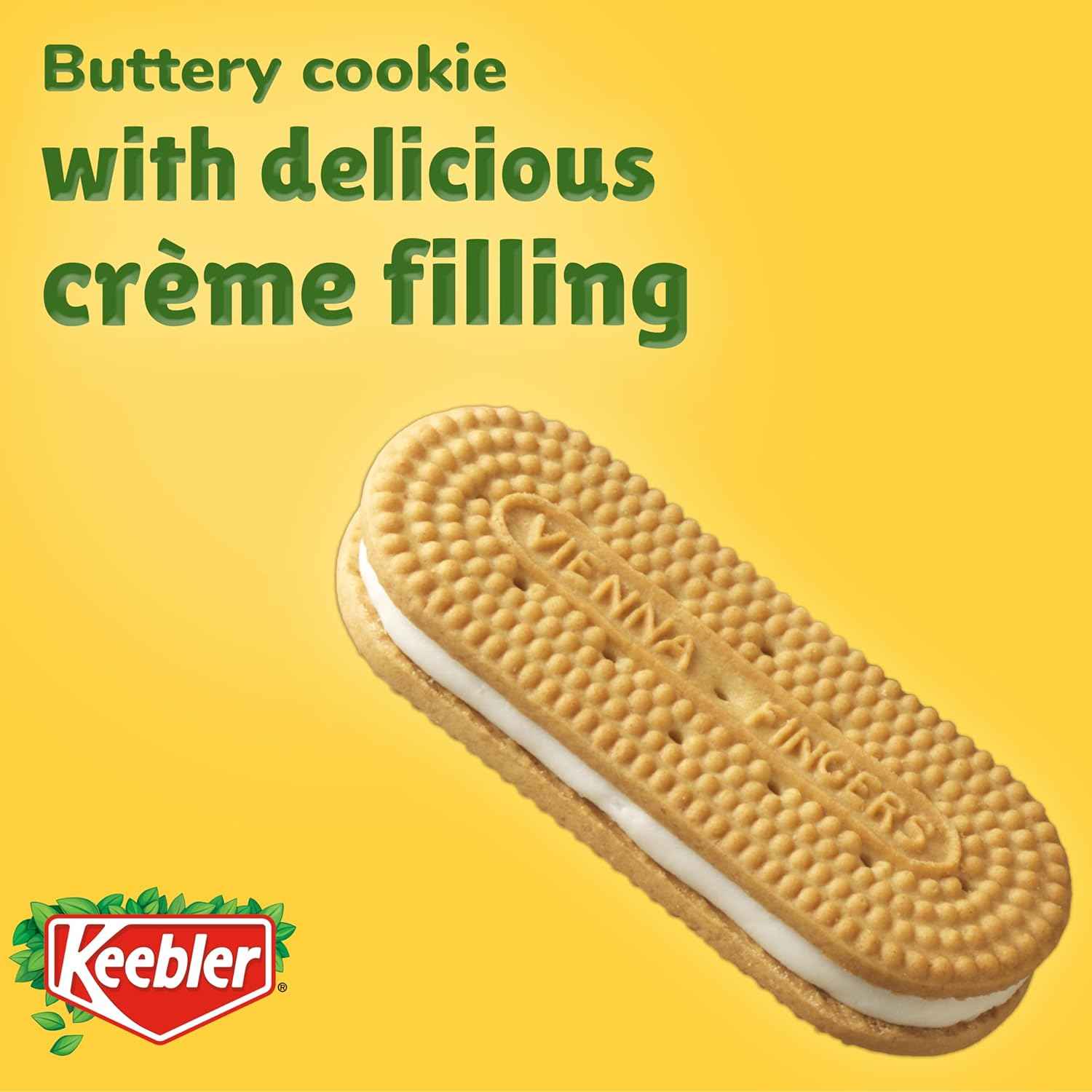 Keebler Vienna Fingers Creme Filled Sandwich Cookies 12 oz Pack of 1 – Kid-Friendly Lunchbox Treat for School and After-School Snacks