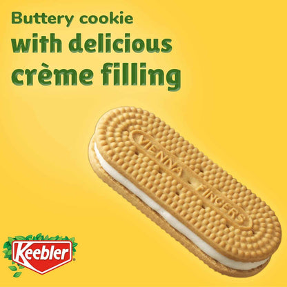Keebler Vienna Fingers Creme Filled Sandwich Cookies 12 oz Pack of 1 – Kid-Friendly Lunchbox Treat for School and After-School Snacks