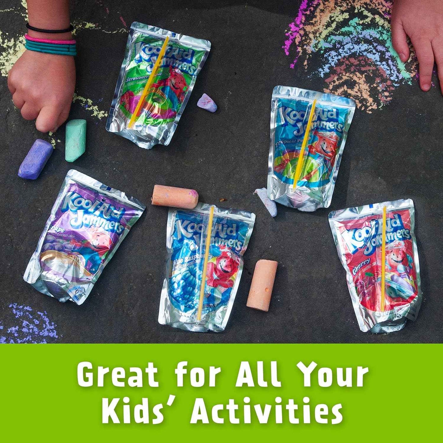 Kool-Aid Jammers Kids Drink Pouches – Easy-Open Lunchbox Beverage for School and Home, 10 ct Box