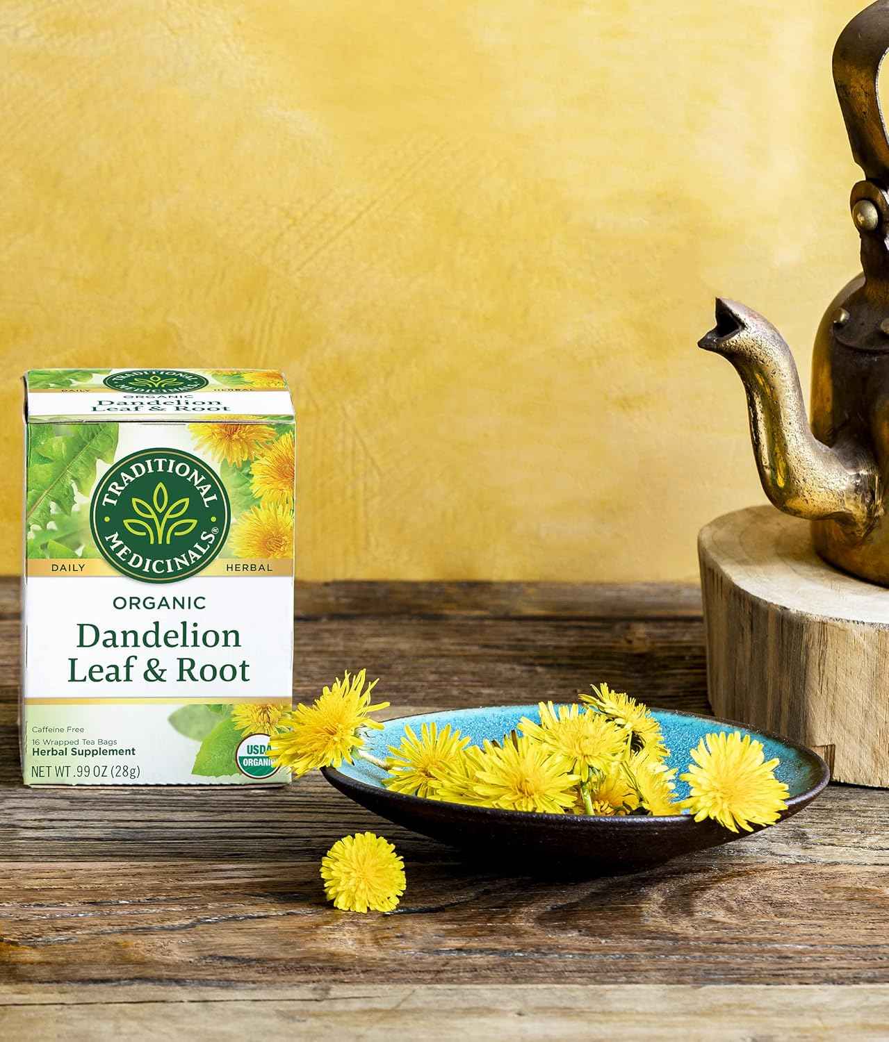 Traditional Medicinals Organic Dandelion Leaf & Root – Clean-Label Herbal Tea for the Intentional Kitchen