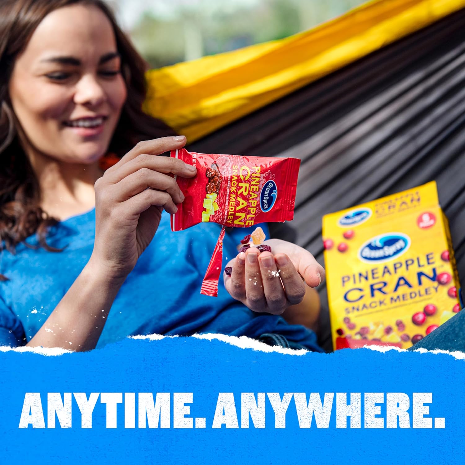 available in two flavor mashups: cranberry-pineapple and cranberry-mango