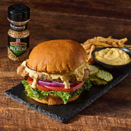 McCormick Grill Mates Dill Pickle Seasoning, 2.75 oz – Backyard BBQ & Camping Shaker for Burgers, Chicken, and Grilled Veggies