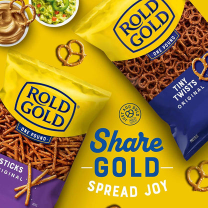 Rold Gold Cool Ranch Pretzel Twists 4 oz – Desk Snack for Busy Professionals, Single-Serve Grab Bag