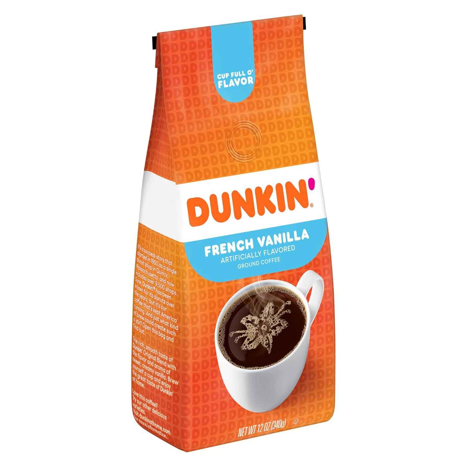 Dunkin' Hazelnut Ground Coffee – Toasty Scented Coffee for Yoga Room, Warm Medium Roast Ritual
