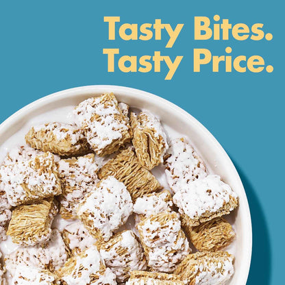 Malt-O-Meal Frosted Mini Spooners Shredded Wheat Cereal, 60 oz Resealable Bulk Bag – Grab-and-Go Commute Breakfast for the Car Cupholder and Office Desk