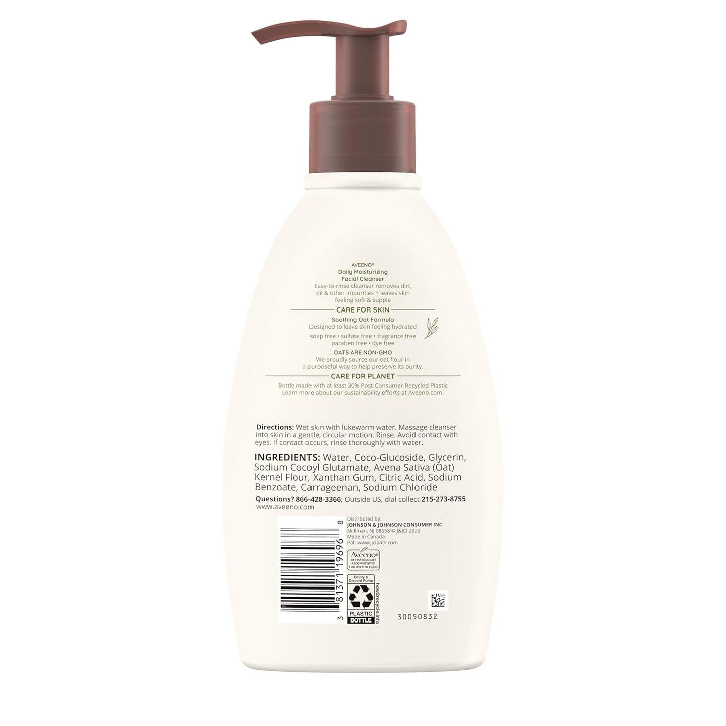 Aveeno Daily Facial Cleanser – Clean, Simple Face Wash for Uncluttered Skincare Routines